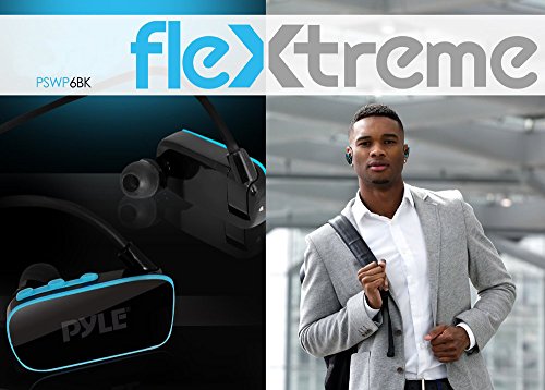 Pyle-Waterproof-Mp3-Player-for-Swimming-Sports-4-GB-Memory-Store-Up-to-1000-Songs-Best-Wearable-Tech-Simple-Touch-Button-Controls-Rechargeable-Batteries-Flex-Streme-PSWP6BK