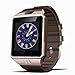 Smartwatch, Bluetooth Watch and Unlocked Watch Cell Phone all in one for Android Smartphones Samsung Sony LG and IOS iPhone–golden