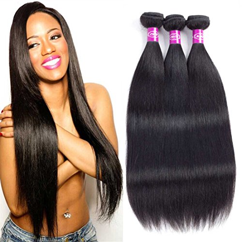 Lulu 7a brazilian virgin straight hair 3 bundles unproc…