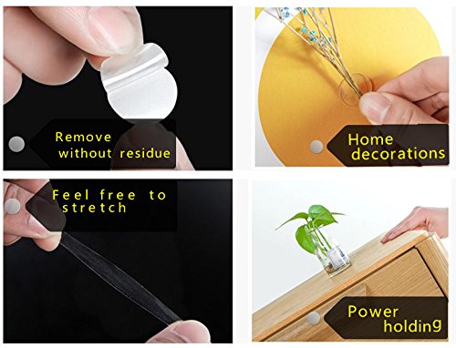 6 Adhesive Pads 1.57 Inches Diameter Double Sided Foam Tape Round Sticky Suction Tab Perfect for Mounting, Dashboard Toys, Windshield, GPS, Tiles, Walls