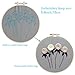 Heflashor 2 Pack Embroidery Starter Kit Per-Design Flower Plant Pattern Cloth with Bamboo Hoop Color Threads for DIY Handmade Decor