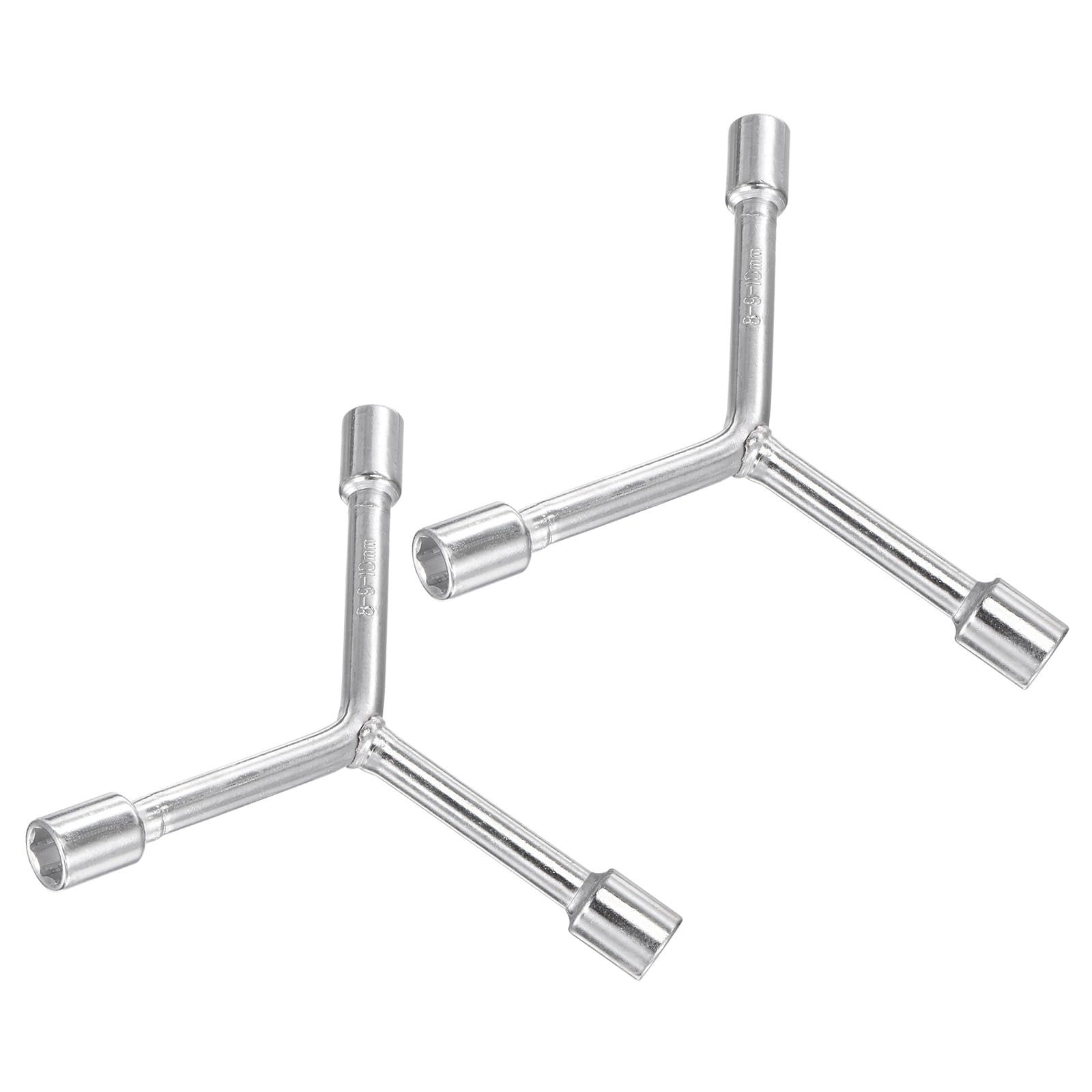 CoCud Y-Shaped 3 Way Socket Wrench, | 8mm 9mm 10mm 3-inch Length | CR-V Y-Type Hex Spanner Repair Tools - (Applications: for Bicycle Maintenance and Repairing), 2-Pieces