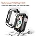 [3 Pack] L K Case for Apple Watch 40mm Series 4 with Built-in TPU Screen Protector All-Around Ultra-Thin Protective Case HD Clear TPU (Clear, Black, Rose Gold)
