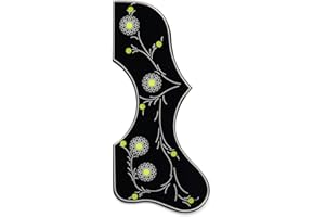 GUTAHARE Acoustic Guitar Pickguard Thickened 2mm Self Adhensive Plate Pickguard for J200 SJ200 Style Guitar Replacement Parts (Black)