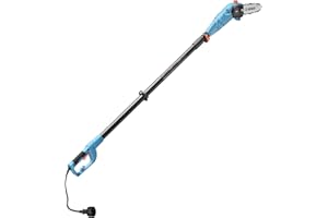 SENIX CSPE6.5-M 6.5 Amp Corded Electric Pole Saw with 8-Inch Oregon Bar and Chain, Chain Saw Tree Trimmer with Adjustable Extension Pole, Shoulder Strap Included