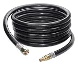 DOZYANT 12 FT RV Propane Quick Connect Hose for RV to Grill, BBQ Quick Release LP Gas Line for Camp Chef Stove, Pit Boss Burner - 3/8 Female Flare Fitting x 1/4 Full Flow Male Plug
