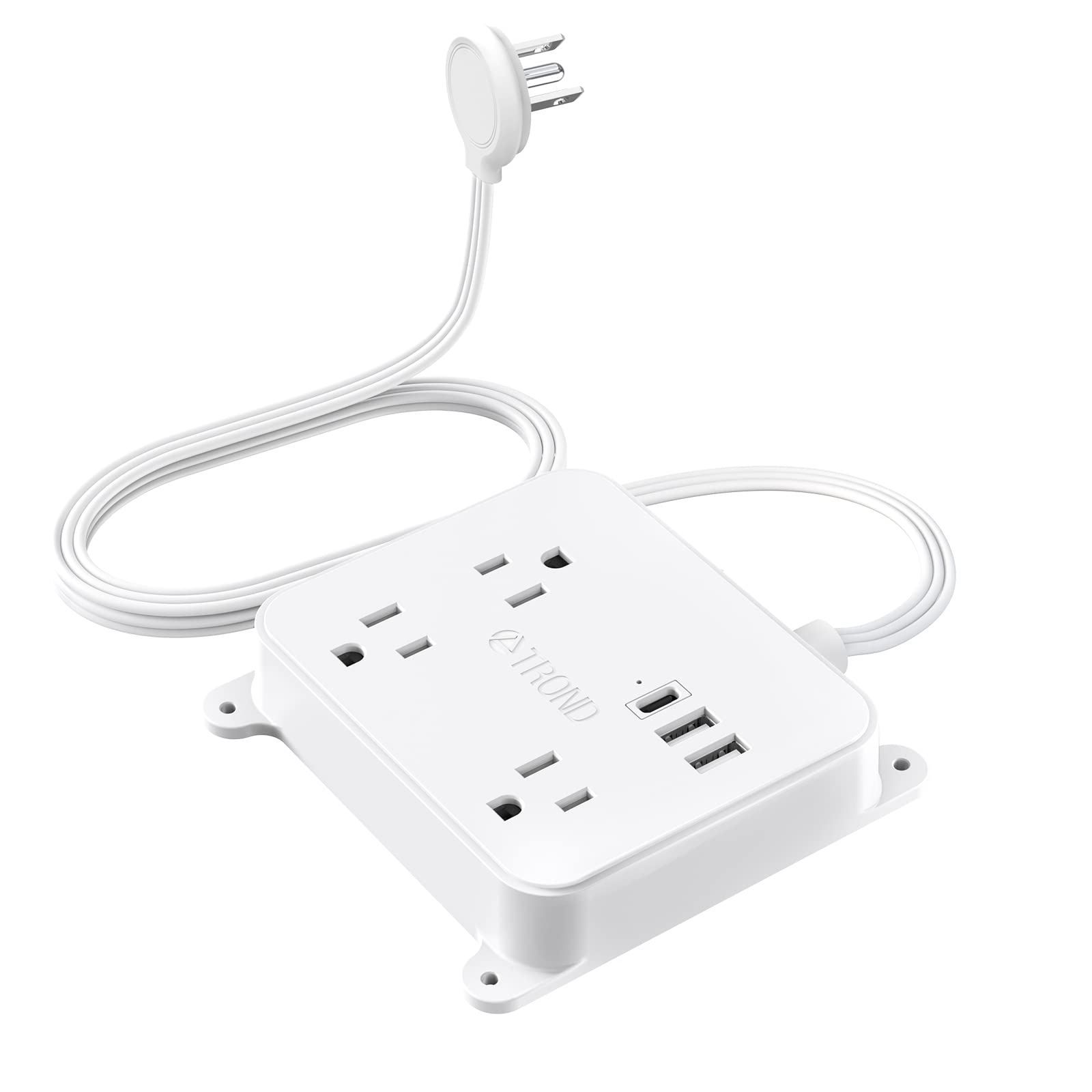 TROND Flat Plug Power Strip, 5FT Ultra Thin Flat