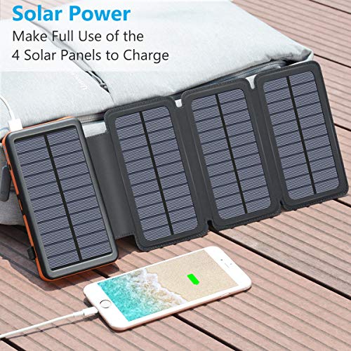 Solar Charger 25000mAh Tranmix Power Bank with Dual USB Ports Waterproof External Battery Pack for Smart Phones, Tablets and Outdoor