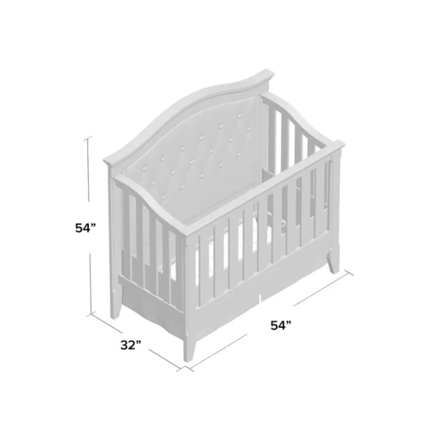 magnolia upholstered convertible crib