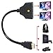 1080P HDMI Splitter, Superior Quality HDMI Splitter 1 HDMI Male to 2 Female Splitter Converter Cable 1 in 2 Out Splitter Adapter [Splits HDMI Signal to 2 Outputs] - Black 11.8-Inch