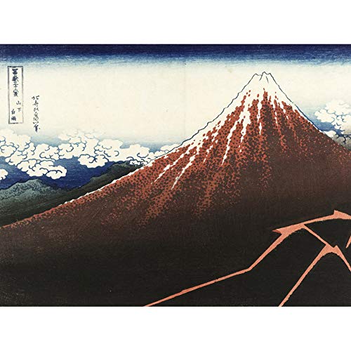 Artery8 Hokusai 36 Views Fuji Rainstorm Beneath Summit Japan Unframed Wall Art Print Poster Home Decor Premium