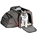 Petsfit Expandable Cat Carrier Dog Carriers,Airline Approved Soft-Sided Portable Pet Travel Washable Carrier for Kittens,Puppies,Removable Soft Plush mat and Pockets,Locking Safety Zippers