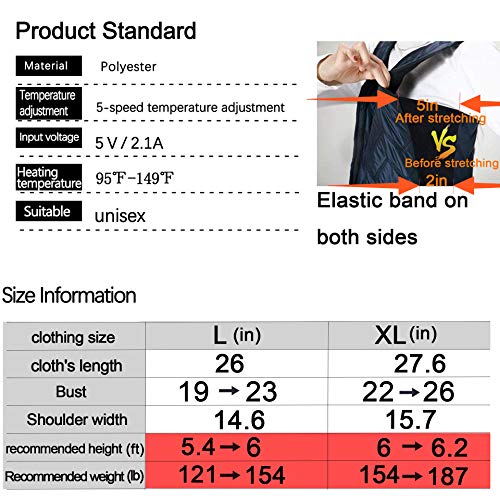 image for YZFDBSX Heated Vest， APP Intelligent Temperature Adjustment Eight He