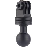 Rigdance 20mm Ball to Action Camera Mount for Gopro Adapter, Compatible with Bulletpoint Dash Mount Arm, Corrugated Anti-Slip Ball (Aluminum)