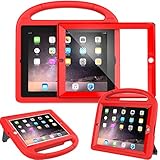 AVAWO Kids Case Built-in Screen Protector for iPad 2 3 4 (Old Model)- Shockproof Handle Stand Kids Friendly Compatible with iPad 2nd 3rd 4th Generation (Red)