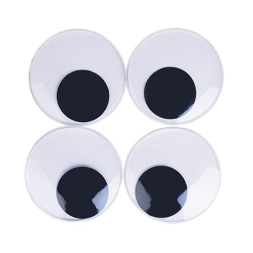 Sunmns 3 Inches Giant Wiggle Googly Eyes with Self Adhesive, 4 Pack
