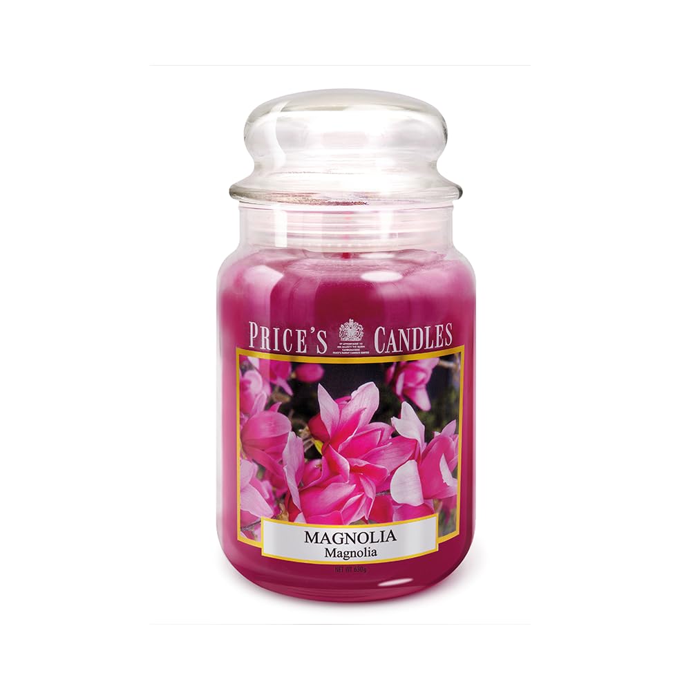 Price's - Magnolia Large Jar Candle - Sweet, Delicious, Quality Fragrance - Long Lasting Scent - Up to 150 Hour Burn Time