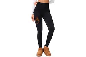 Hi Clasmix Fleece Lined Leggings Women - Seamless Thermal Winter High Waisted Tummy Control Thick Warm Yoga Pants