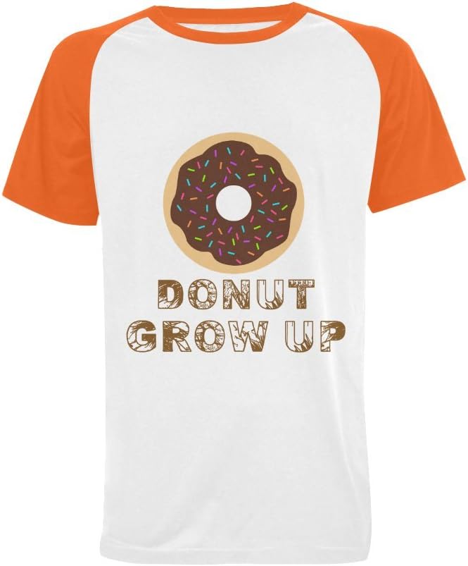 Men T-Shirt Donut Grow Up Cotton O-Neck Short Sleeves T-Shirt For Men