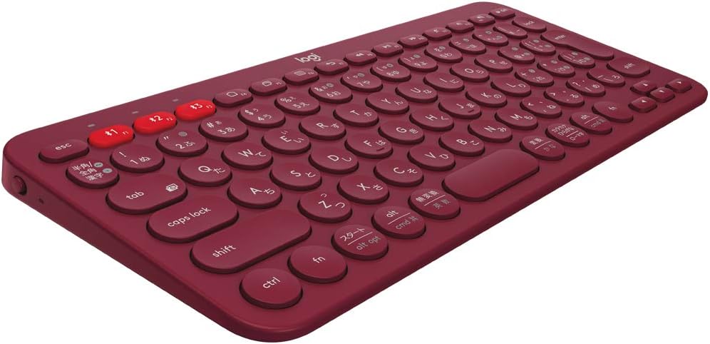 Logicool K380 Bluetooth multi-device keyboard (Multi-OS: Windows, Mac, iOS, Android, Chrome OS support) Red K380RD