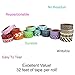 Wonderful Washi Tape Japanese Decorative Paper Craft Tape - Geometric Collection (Set of 20 Rolls) Extra Long (32 feet!)