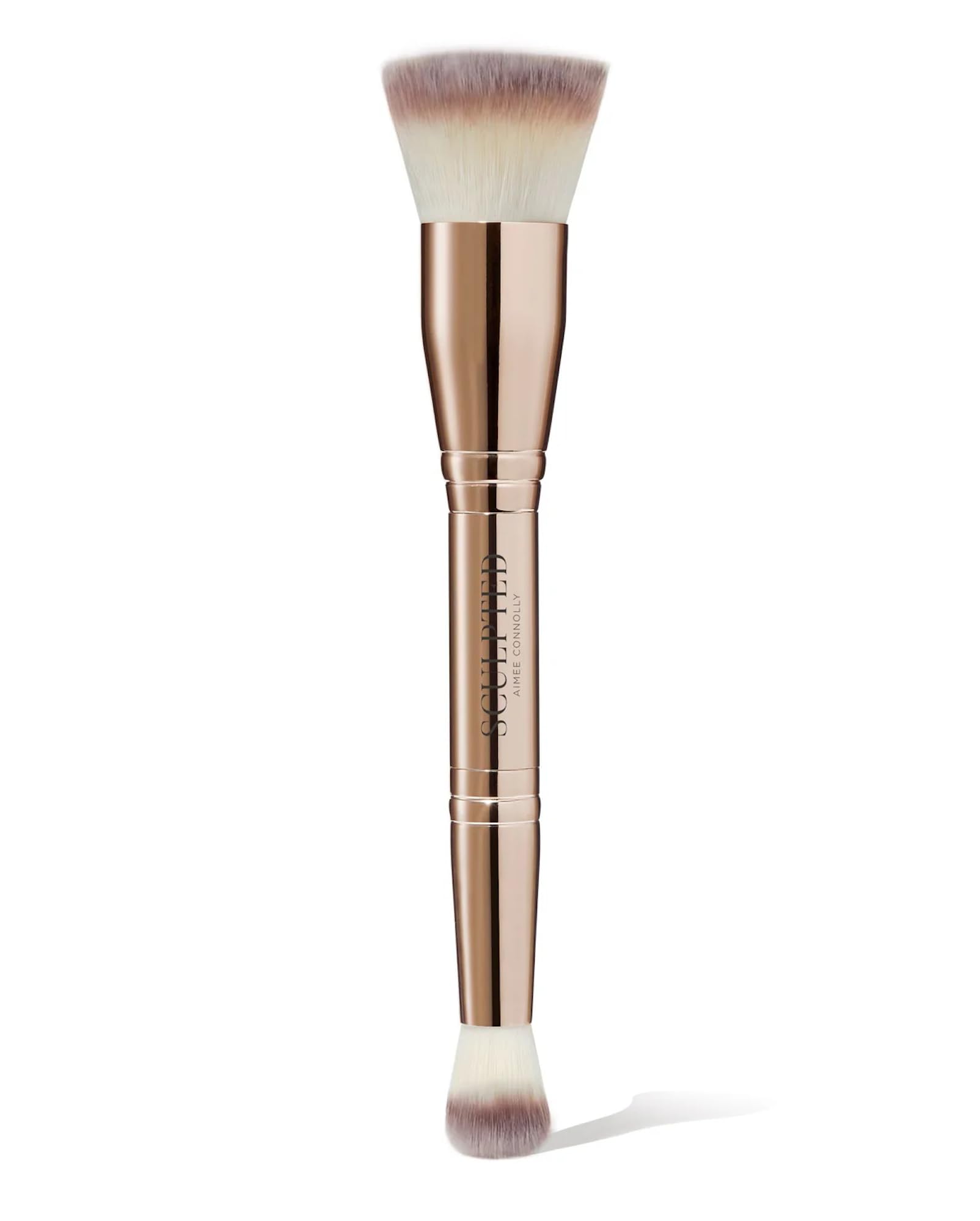 Stippling Duo Brush from Sculpted by Aimee - Travel-Friendly, Double-Ended Synthetic Foundation Brush and Precision Head for Airbrushed Finish