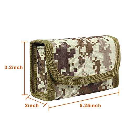 Kosibate Tactical Molle Dual Double Pistol 15mm Mag Magazine Pouch Close Holster(Desert Camo) - Thumbnail 5