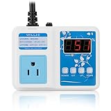 WILLHI WH1436H 110V Digital Air Humidity Controller with LCD Display High Accuracy Humidity Sensor & 118'' Power Cable, Humidification Mode & Dehumidification Mode