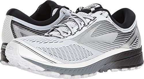 Brooks Men's Ghost 10 White/Silver/Black 11.5 D US