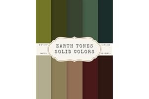 Earth Tones Scrapbook Paper – 50 Pages, 50 Solid Colors – 8.5 x 11 Inch Nature-Inspired Craft Paper Pad: Warm and Muted Color