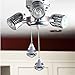 Jovitec 2 Pieces Ceiling Fan Pull Chains Crystal Decorative Pull Chain Extension for Ceiling Light, 1 Meter Long Each
