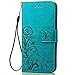Fashion Floral Clover Embossed PU Leather Magnetic Flip Cover Card Holders & Hand Strap Wallet Purse Cover Case For LG V20