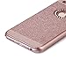 iPhone 6/6s Case,ARSUE (TM) Luxury Hybrid Beauty Crystal Rhinestone With Gold Sparkle Glitter PC Hard Protective Diamond Case Cover For iPhone 6/6s [4.7inch] (Rose Gold / Bling)