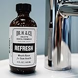 Dr. H. & Co. Dentist Formulated Refresh Mouthwash Ð All Natural Herbal and Holistic Mouth Rinse for Healthy Gums and Teeth (4 oz Glass Bottle)