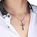 Honeystore Unisex Titanium Steel Rolo Chain Crucifix Cross Pendant Easter Prayer(One pendant only)