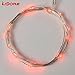 LIDORE Red Led Fairy Light 20 Micro Moon Lights Sliver Wire String Light with Timer Battery Operated 7.8Feet