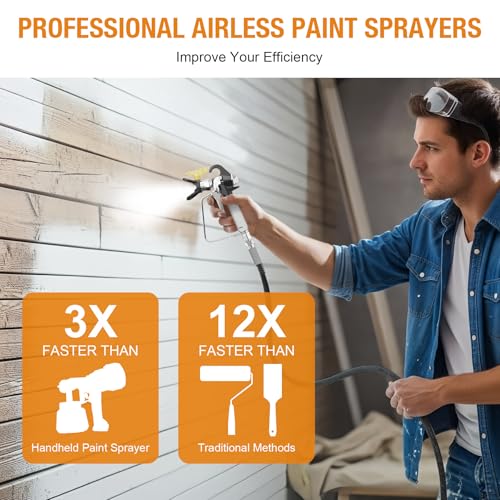 MAXXT 1300W Electric Airless Paint Sprayer Spray Gun for Fencing, Garden, Furniture, Walls and Doors, DIY