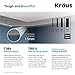 KRAUS Pax 22 1/2-inch 16 Gauge Undermount Single Bowl Stainless Steel Kitchen Sink, KHU23