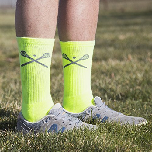 image for ChalkTalkSPORTS Athletic Half Cushioned Lacrosse Crew Socks | Mid Calf