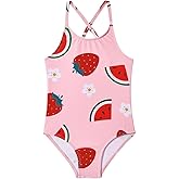 Century Star Girls Swimsuit One Piece Bathing Suits Toddler Swimwear-Adjustable Strap Kids Baby Quick Dry Cute Swimsuits