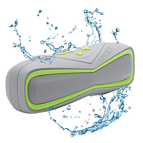 Waterproof Outdoor Bluetooth Speaker, Ultra Portable Bluetooth Speaker with Bass, Loud Volume, Built-In Mic 1800Mah Rechargeable Battery for Camping, Trekking, Beach, Shower