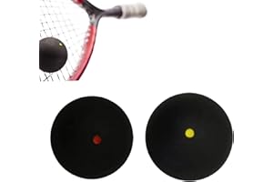 Priaora 2pcs Mixed Pack Squash Balls, High Bounce Light Training Squash Ball, High Bounce Training Squash Ball (Two Different