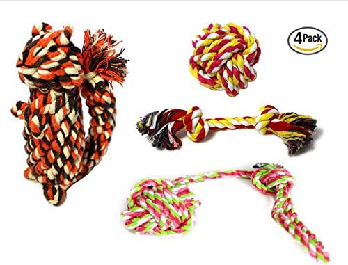 Ropeez Dog Chew Rope Toy For Puppy Teething, Aggressive Chewers, Small Dogs Bundle Set