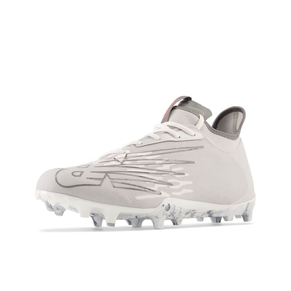 New Balance Men's BURNX3 Lacrosse Shoe, Grey/White/White, 4.5 M Image