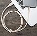 Amazon Basics Double Braided Nylon Lightning to USB Cable, Advanced Collection, MFi Certified Apple iPhone Charger, Gold, 3 Foot