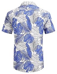 COOFANDY Men Summer Floral Shirts Cotton Short