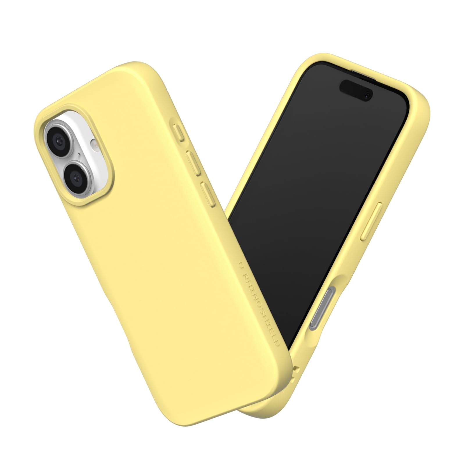 RHINOSHIELD SolidSuit Case Compatible with [iPhone 16] | Shock Absorbent Slim Design Protective Cover with Premium Matte Finish, Camera Control Cutout Design - Lemon Custard