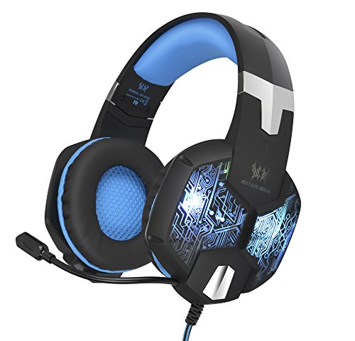 Maeffort Stereo PC Gaming Headset 7 Colors Breathing LED Light Over-ear Headphones with Microphone Inflected for Computer Games Maeffort Stereo PC Gaming Headset 7 Colors Breathing LED Light Over-ear Headphones with Microphone Inflected for Computer Games