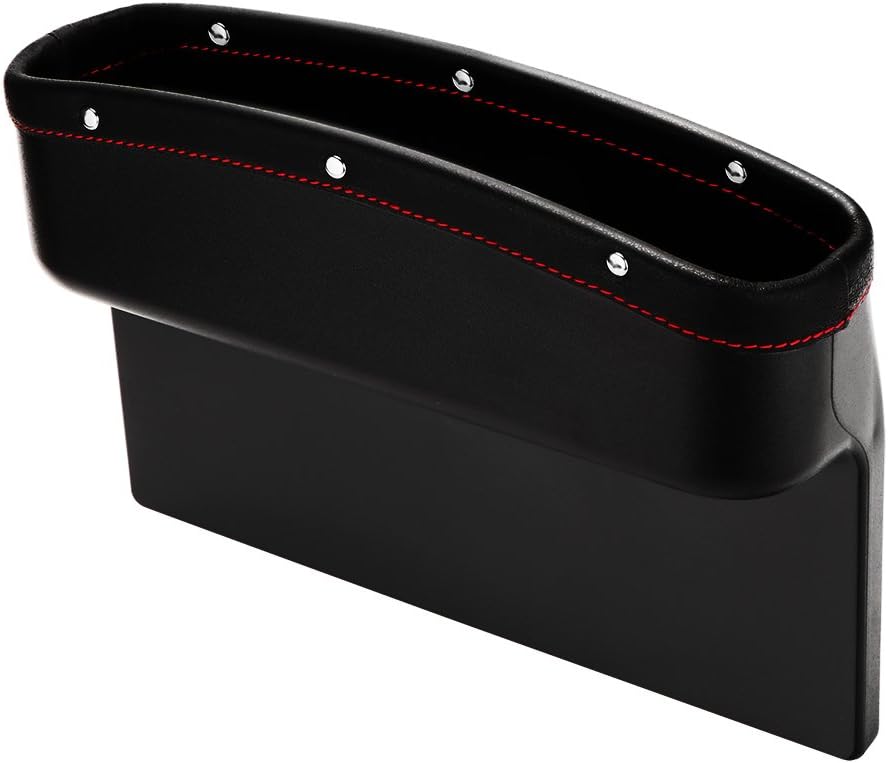 Car Seat Crevice Storage Box, AOZBZ Car Console Side Pocket Seat Gap Catcher Organiser PU Leather Car Slit Filler