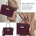 Laptop Bag for Women,15.6 Inch Multi Pocket Padded Laptop Tote Bag,Computer Bags for Women,Burgundy